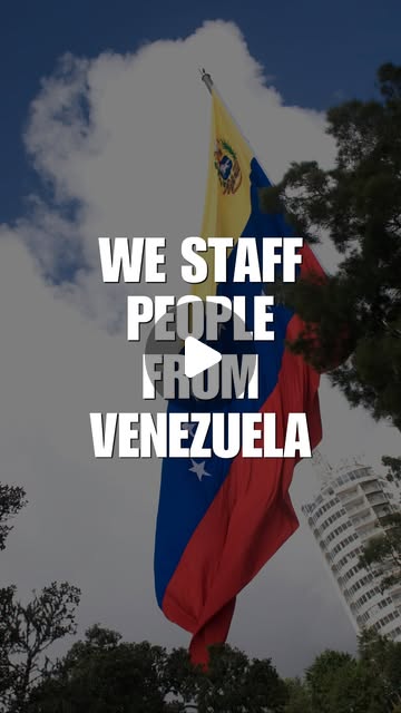Rebuilding Venezuela Reel cover showing the Venezuelan flag and the words We staff people from Venezuela